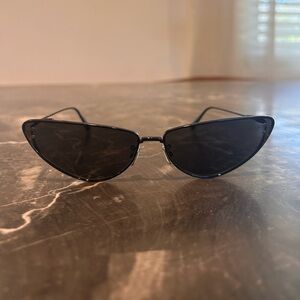 Christian Dior MISSDIOR B1U H4A0 black metal sunglasses with black frame.